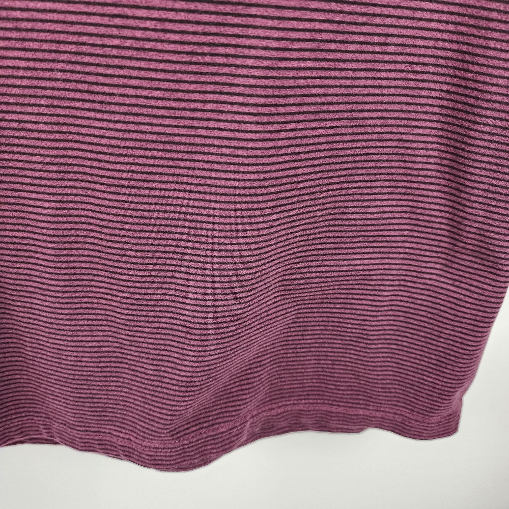 01.Algo Polo Shirt Mens XL Burgundy Black Performance Short Sleeve - Picture 4 of 6